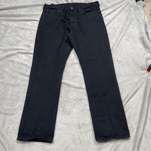 J Crew 1040 Black Jeans Mens 36x31 Kaihara Denim Straight Through Narrow Leg